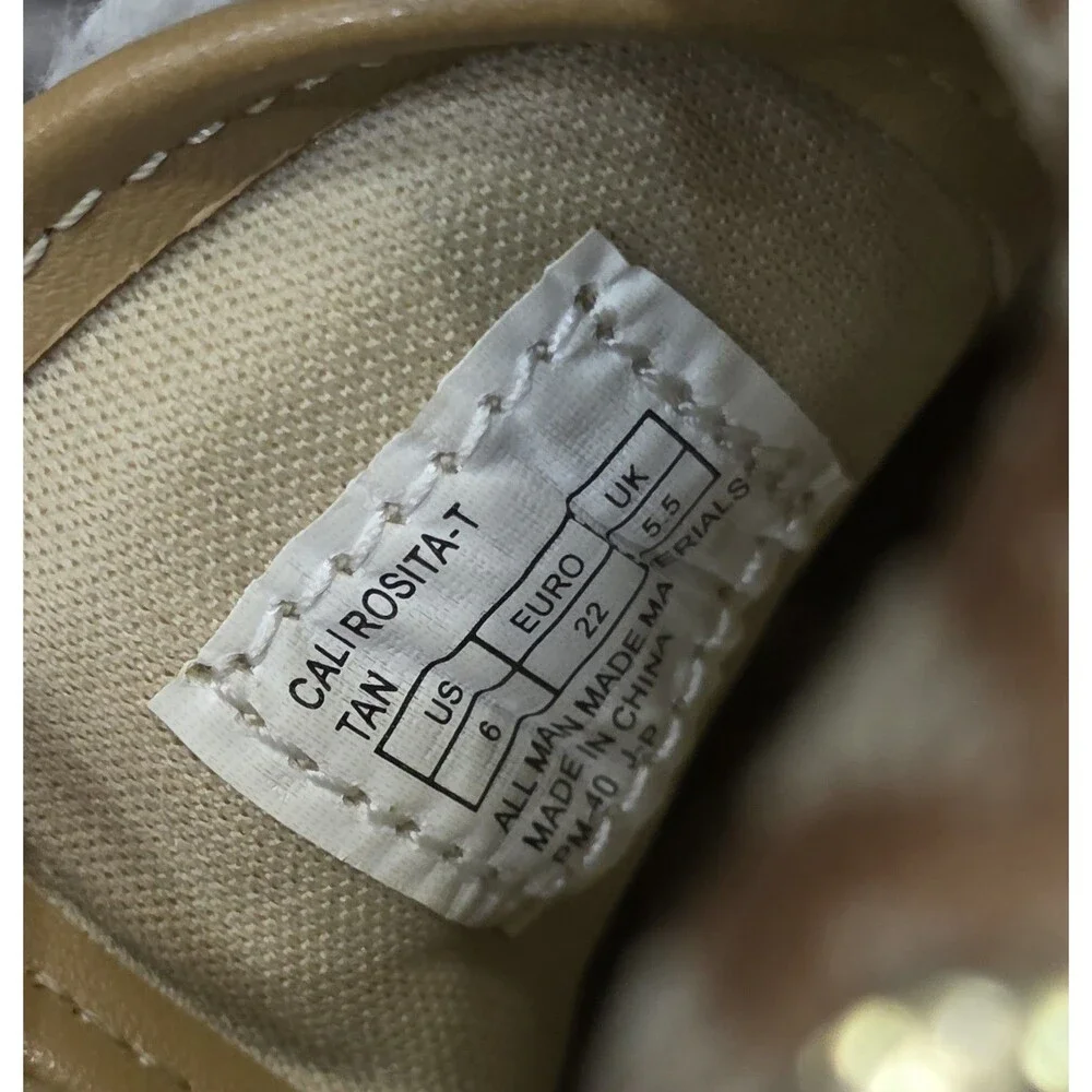 Michael Kors Girls Tan Monogram Logo Sneakers - Size 6